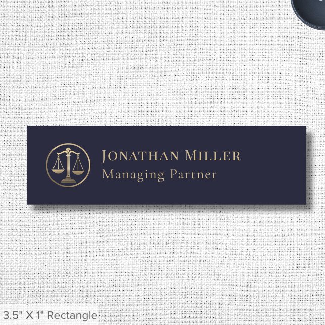 Law Office Attorney Lawyer Name Tag (Creator Uploaded)