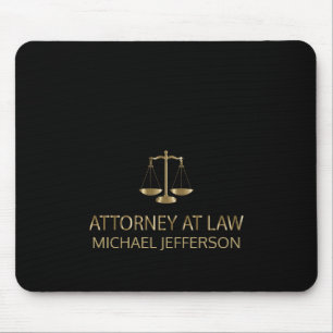 Law Office - Black and Gold Mouse Mat