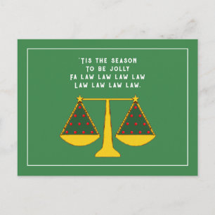 Law Office Christmas Holiday Greeting Postcard