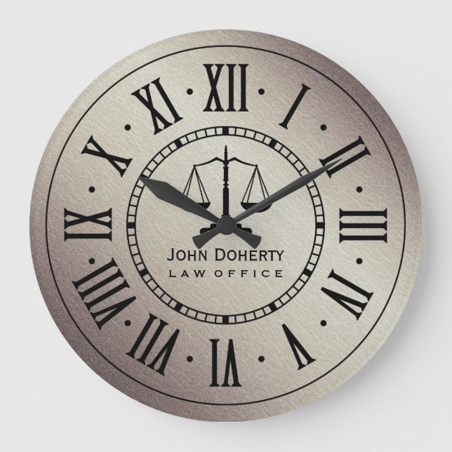 LAW OFFICE | Classic Personalizable Large Clock (Front)