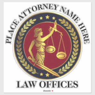 Law Office Custom-Cut Vinyl Sticker