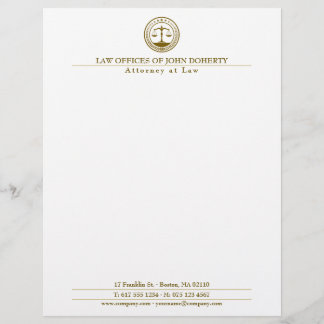 LAW OFFICE | Elegant Gold Custom Letterhead