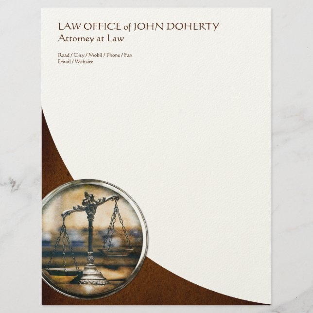 LAW OFFICE - elegant Letterhead (Front)