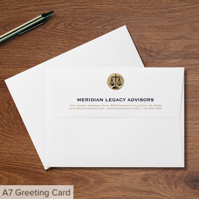 Law Office Envelopes with Scales of Justice Emblem (Creator Uploaded)