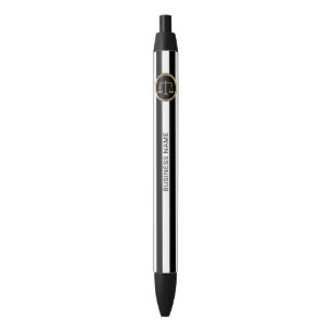 Law Office Gold Scale Modern Stripes Lawyer Black Ink Pen