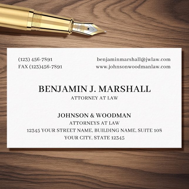Law Office Legal Formal Professional Black Business Card (Creator Uploaded)