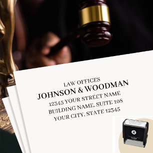 Law Office Return Address Ink Stamp Professional