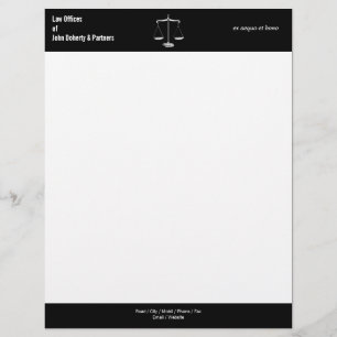 LAW OFFICES   Classy Black and White Letterhead Design