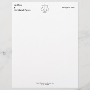 LAW OFFICES   Elegant Classy Customized Letterhead