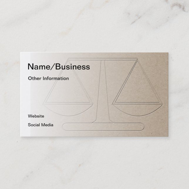 Law Offices Personalised Business Card (Front)