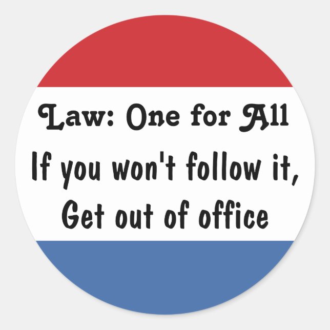 Law: One for All  Classic Round Sticker (Front)