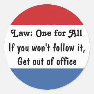 Law: One for All  Classic Round Sticker