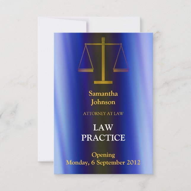 Law Practice Opening Announcement (Front)