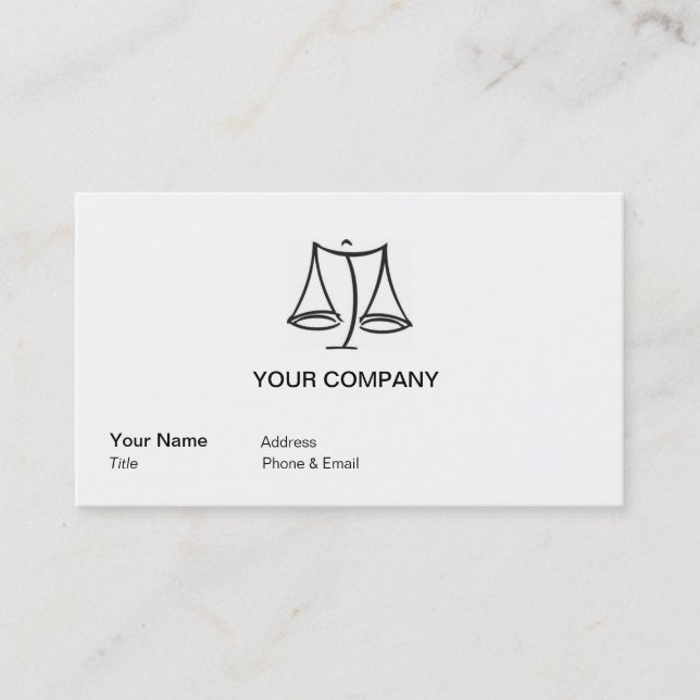 Law - Scale - Business Card (Front)