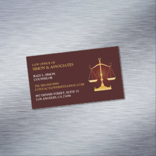 Law Scale Magnetic Business Card