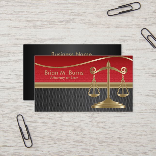 Law | Scales of Justice | Customisable Business Card (Front/Back In Situ)