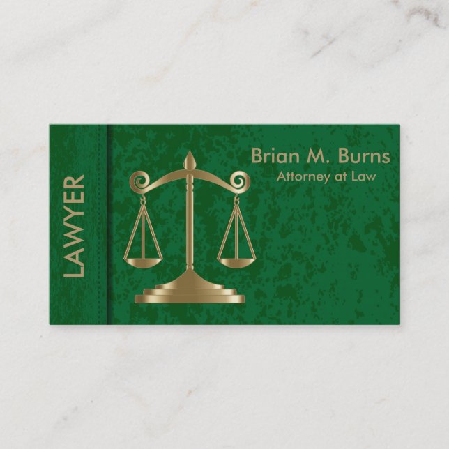 Law | Scales of Justice | Customisable | Lawyer Business Card (Front)