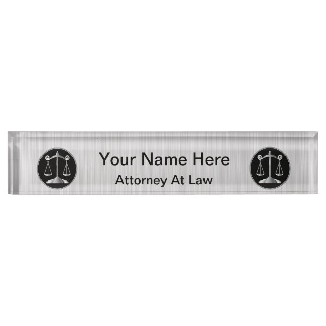 Law | Scales of Justice Nameplate (Front)