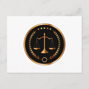 Law - Scales of Justice - Postcard - SRF
