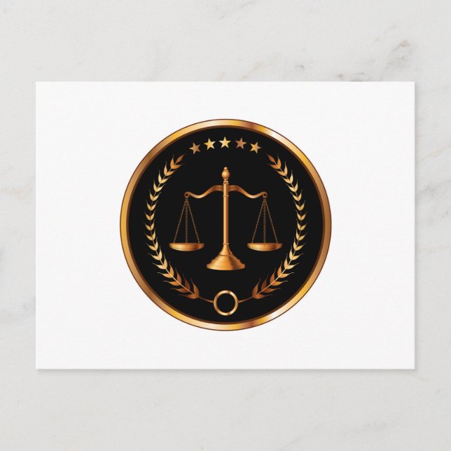 Law - Scales of Justice - Postcard - SRF (Front)