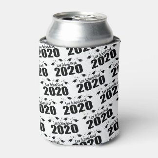 Law School Grad 2020 Caps And Diplomas (Black) Can Cooler