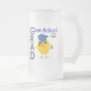 Law School Grad Frosted Glass Beer Mug