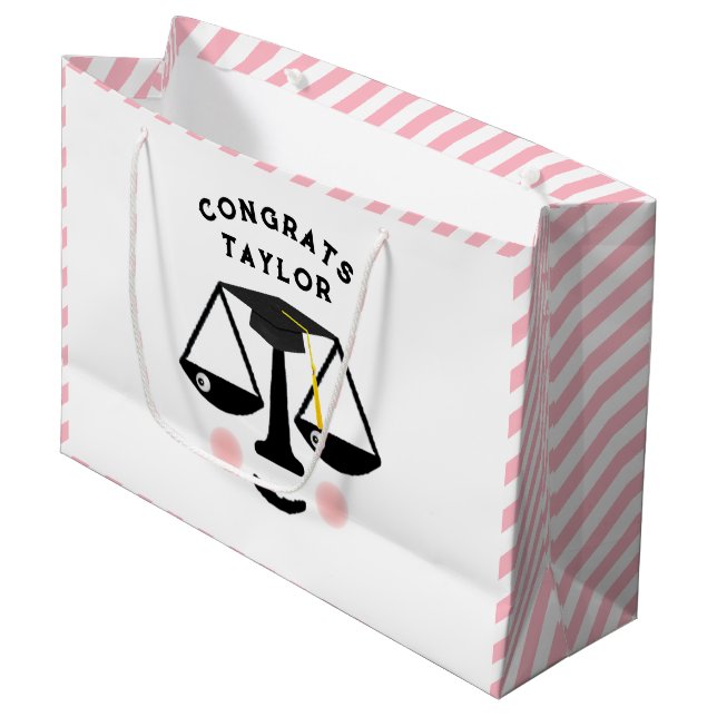 Law School Grad Large Gift Bag (Front Angled)