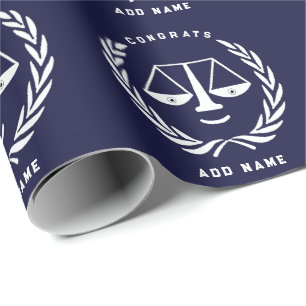 Law School Grad Lawyer Congrats Wrapping Paper