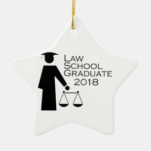 Law School Graduate 2018 Ceramic Tree Decoration