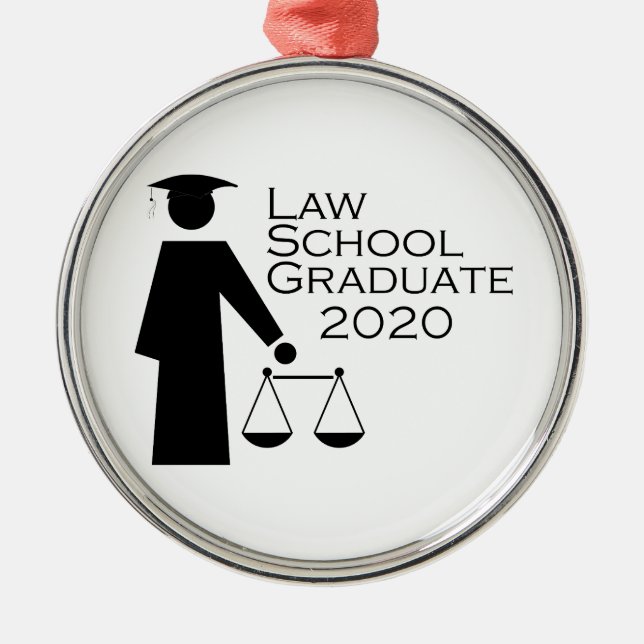 Law School Graduate 2020 Metal Tree Decoration (Front)