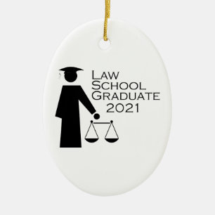 Law School Graduate 2021 Ceramic Tree Decoration