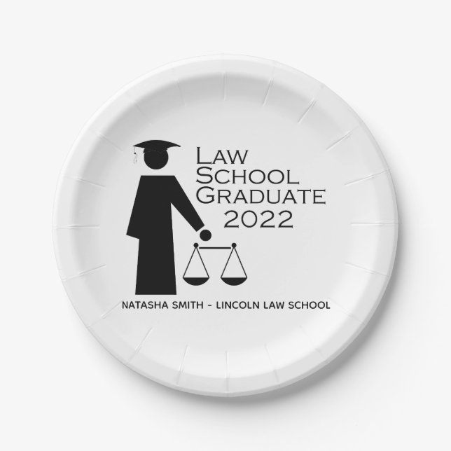 Law School Graduate 2022 Paper Plate (Front)