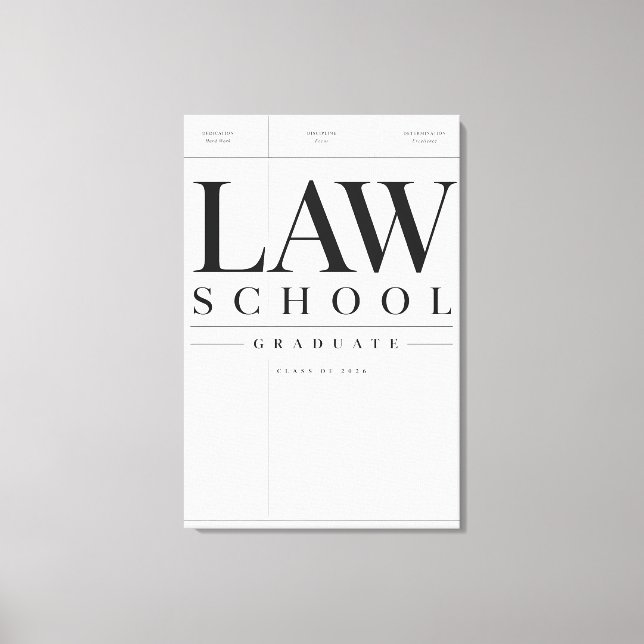 Law School Graduate 2026 Custom Canvas Art (Front)