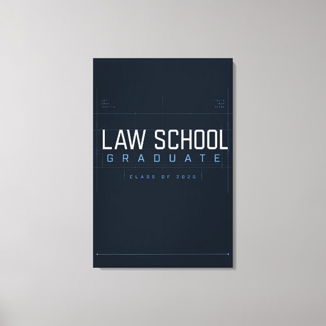 Law School Graduate 2026 Custom Canvas Print (Front)