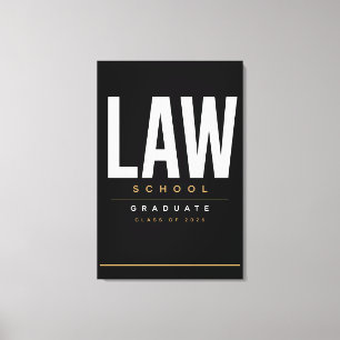 Law School Graduate 2026 Custom Name Canvas Print