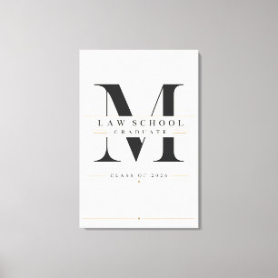Law School Graduate 2026 Custom Name Gift Canvas Print