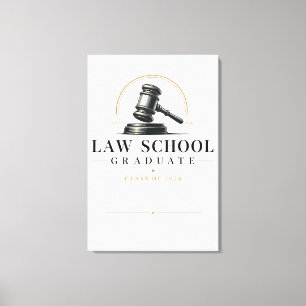 Law School Graduate 2026 Custom Name Gift Canvas Print