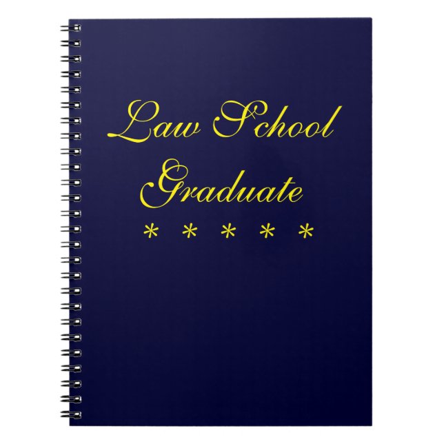 Law School Graduate Spiral Notebook (Front)