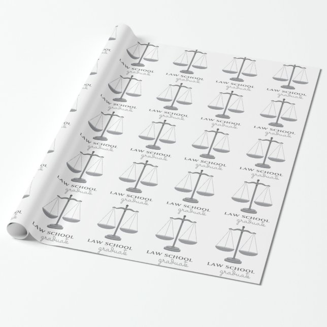 Law School Graduate Wrapping Paper (Unrolled)