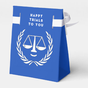 Law School Graduation Blue Favour Box