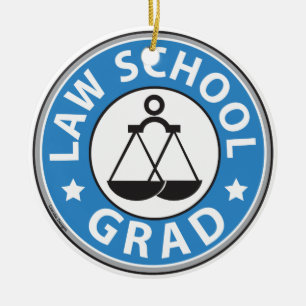 Law School Graduation Ceramic Tree Decoration