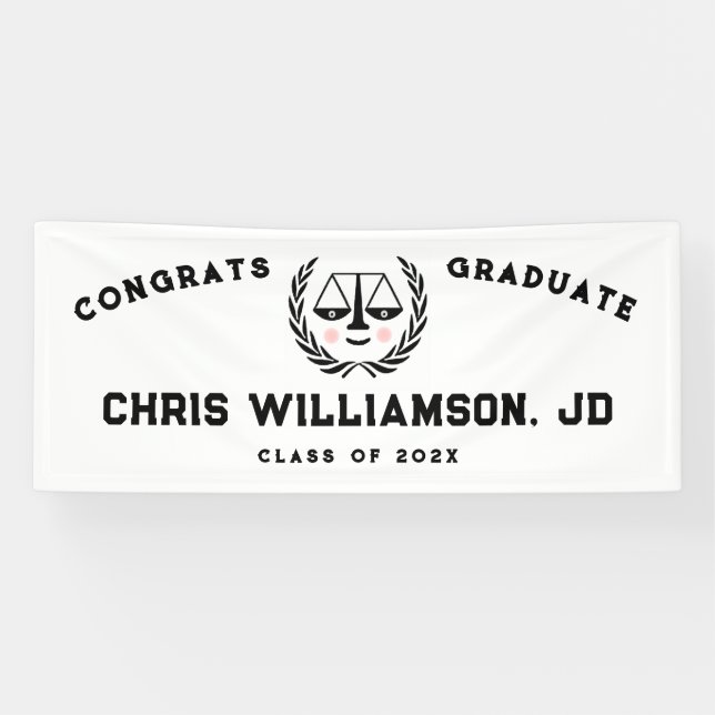 Law School Graduation Congrats Banner (Horizontal)