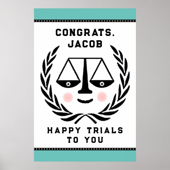 Law School Graduation Congrats Poster (Front)