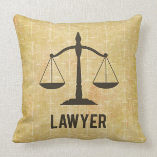 Law School Graduation Congrats Scale of Justice Cushion