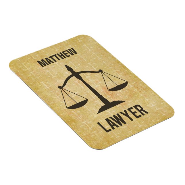 Law School Graduation Congrats Scale of Justice Magnet (Right Side)