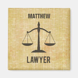 Law School Graduation Congrats Scale of Justice Magnet