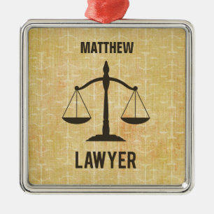Law School Graduation Congrats Scale of Justice Metal Tree Decoration
