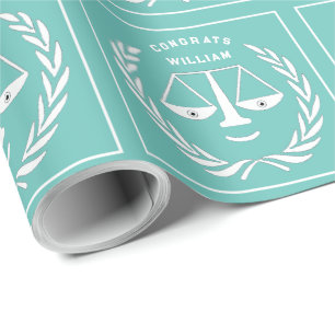 Law School Graduation Gift Wrapping Paper