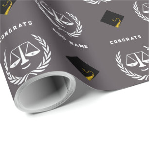 Law School Graduation Gift Wrapping Paper
