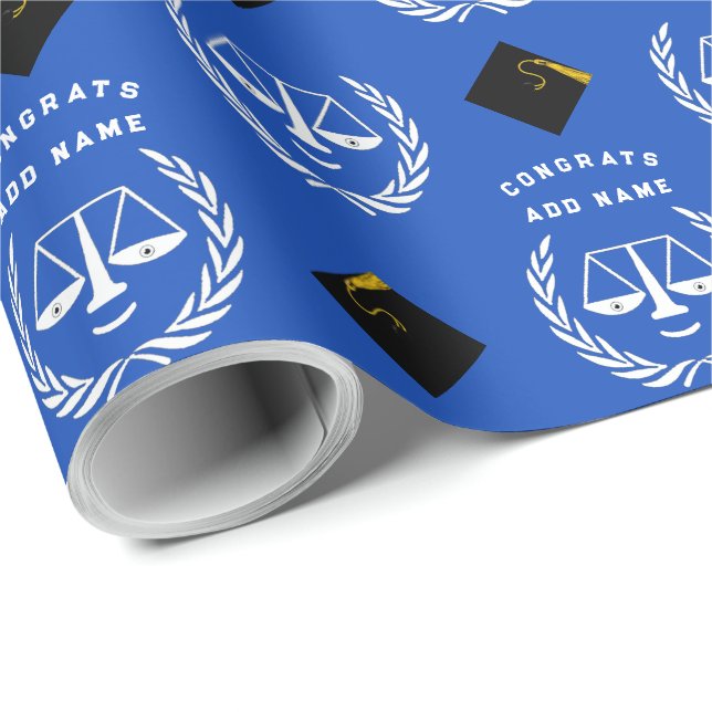 Law School Graduation Gift Wrapping Paper (Roll Corner)